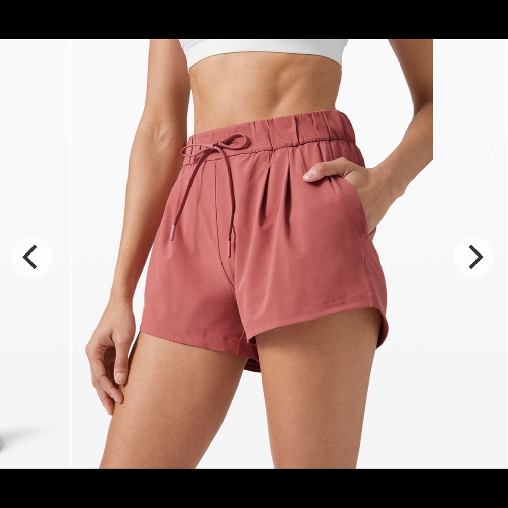 Lululemon Stroll at Sundown 3” shorts Cherry Tint